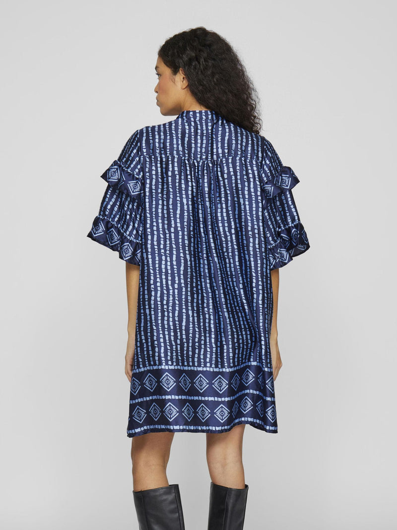 Vila kavas Frill Dress - Blue