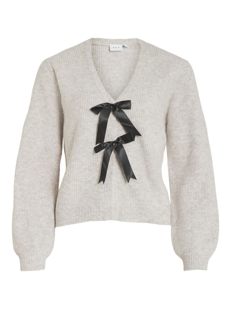 Vila Nelly L/S Knit Bow Cardigan