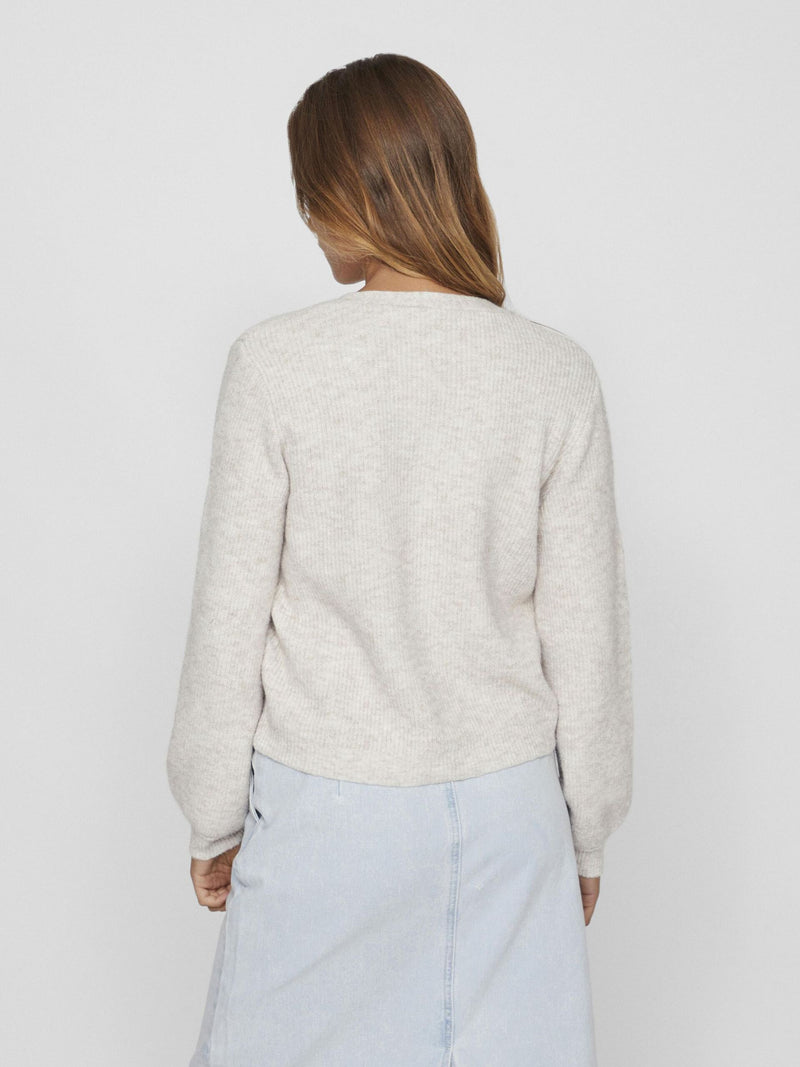 Vila Nelly L/S Knit Bow Cardigan