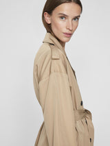 Vila Addison L/S Long Trenchcoat - Savannah Tan