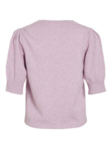 Vila Viril 2/4 Sleeve O-Neck Knit Top - Orchid