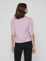 Vila Viril 2/4 Sleeve O-Neck Knit Top - Orchid