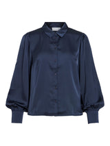 Vila Enna Ravenna L/S Balloon Shirt - Navy