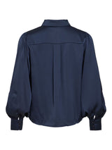 Vila Enna Ravenna L/S Balloon Shirt - Navy