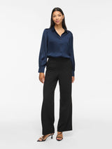 Vila Enna Ravenna L/S Balloon Shirt - Navy
