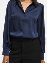 Vila Enna Ravenna L/S Balloon Shirt - Navy