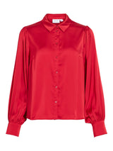 Vila Enna Ravenna L/S Balloon Shirt - Red