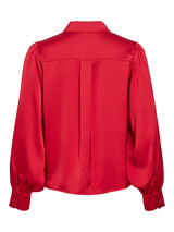 Vila Enna Ravenna L/S Balloon Shirt - Red
