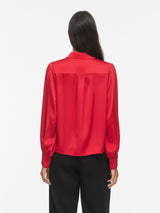 Vila Enna Ravenna L/S Balloon Shirt - Red