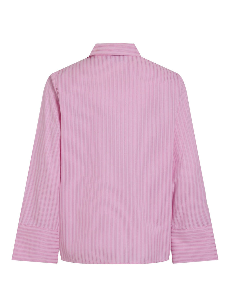 Vila Selme L/S Striped Shirt - Pink