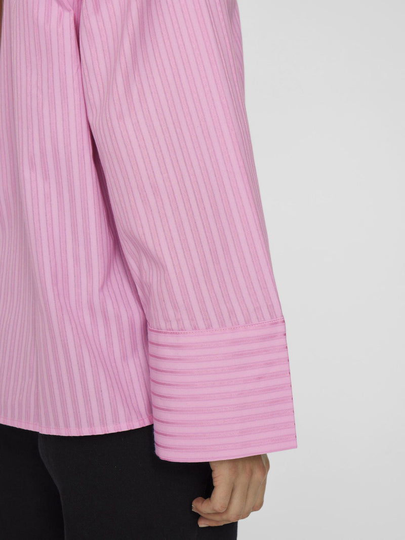 Vila Selme L/S Striped Shirt - Pink