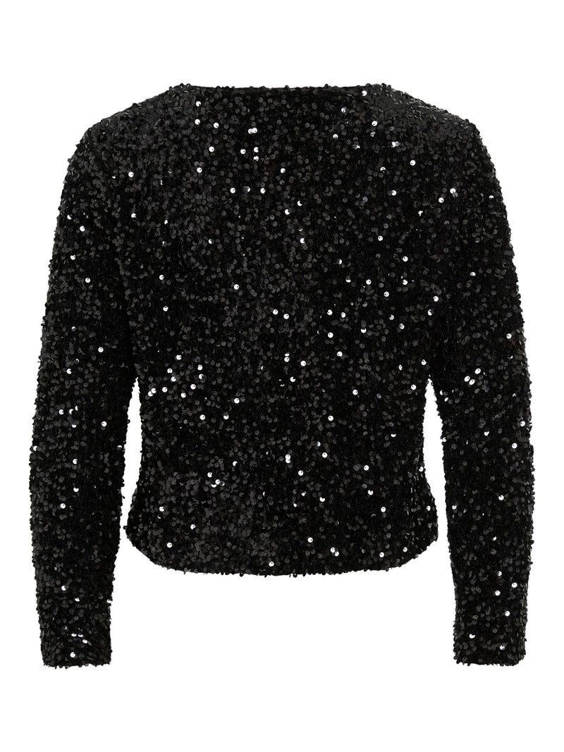 Vila Faith o-neck Cardigan - Black