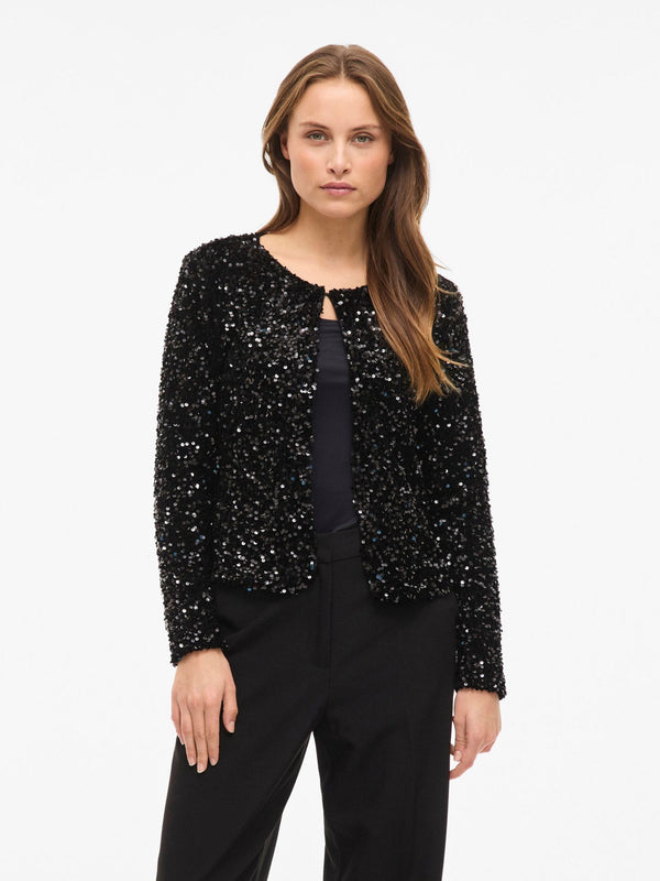 Vila Faith o-neck Cardigan - Black