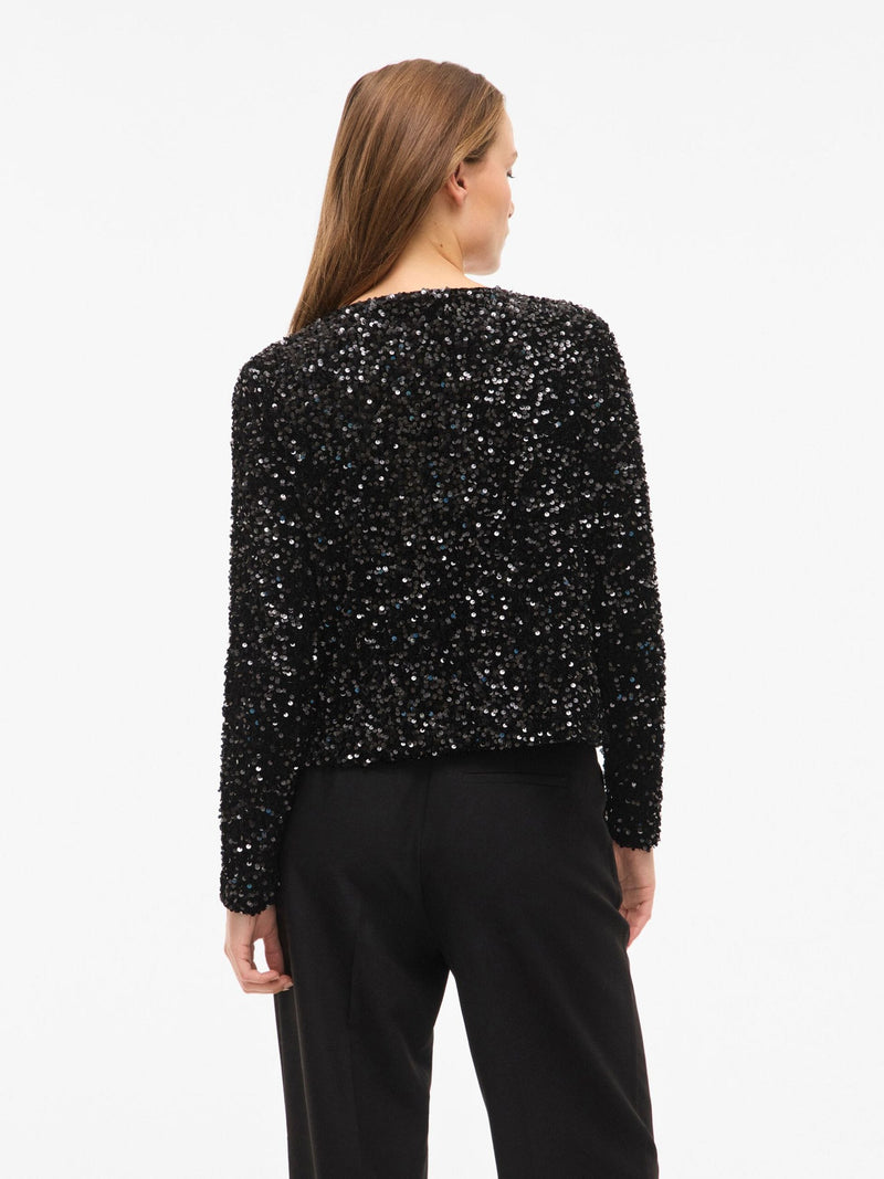 Vila Faith o-neck Cardigan - Black