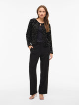 Vila Faith o-neck Cardigan - Black