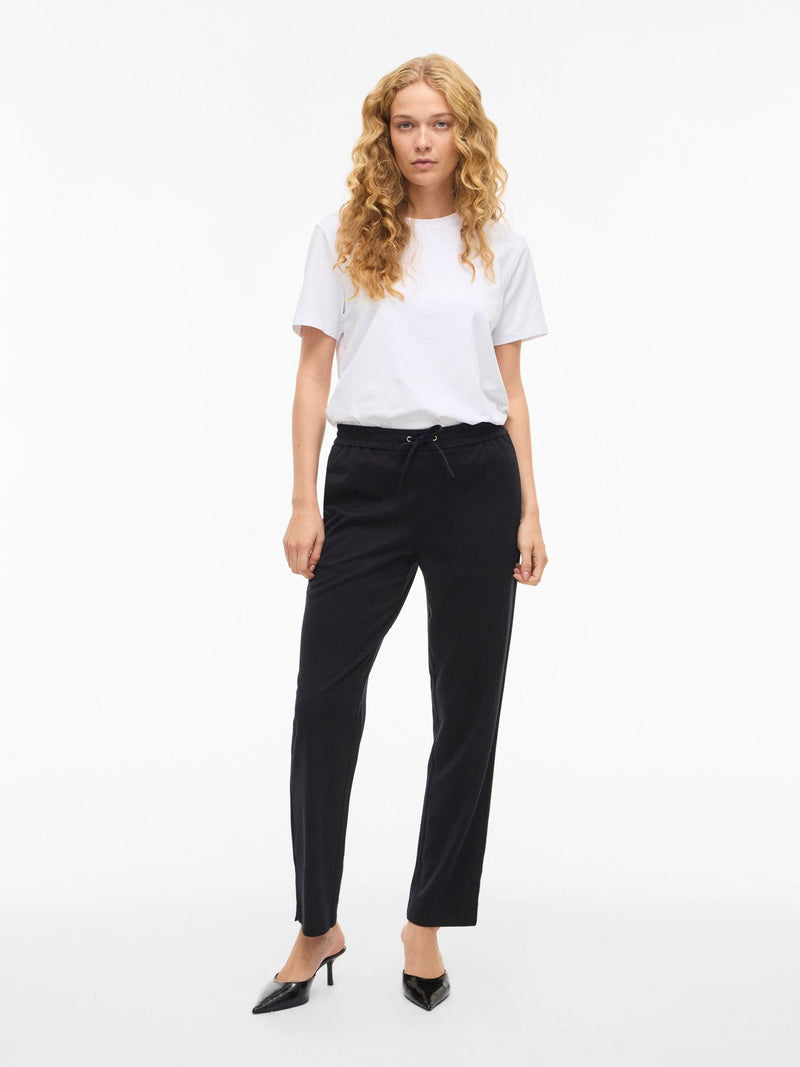 Vila Ellie RW Slim Ankle Pant - Black
