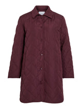 Vila Quila L/S Corduroy Quilt Long Jacket - Fig