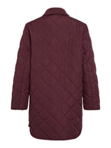 Vila Quila L/S Corduroy Quilt Long Jacket - Fig