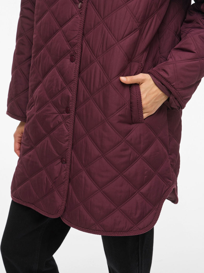 Vila Quila L/S Corduroy Quilt Long Jacket - Fig
