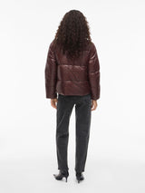 Vila Lidda L/S Shinny puffer short jacket - Fig