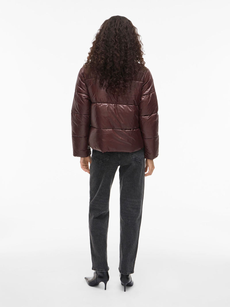 Vila Lidda L/S Shinny puffer short jacket - Fig