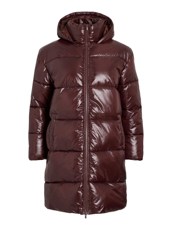 Vila Lidda L/S Hood Shinny puffer jacket - Fig