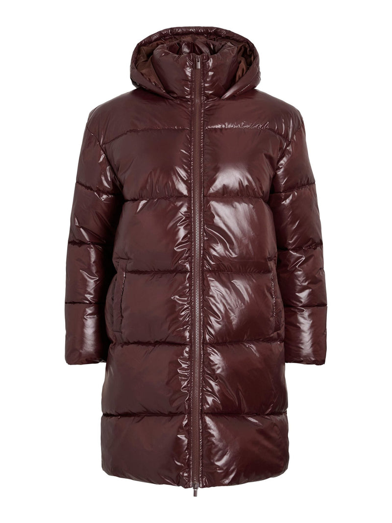 Vila Lidda L/S Hood Shinny puffer jacket - Fig