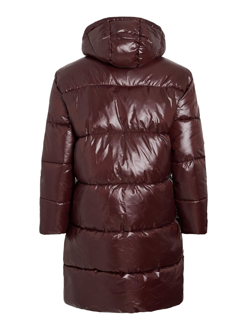 Vila Lidda L/S Hood Shinny puffer jacket - Fig