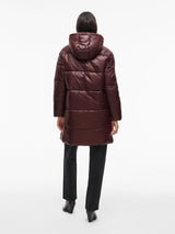 Vila Lidda L/S Hood Shinny puffer jacket - Fig