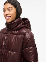 Vila Lidda L/S Hood Shinny puffer jacket - Fig