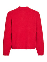 Vila Marley L/S Button Cardigan - Red