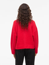 Vila Marley L/S Button Cardigan - Red