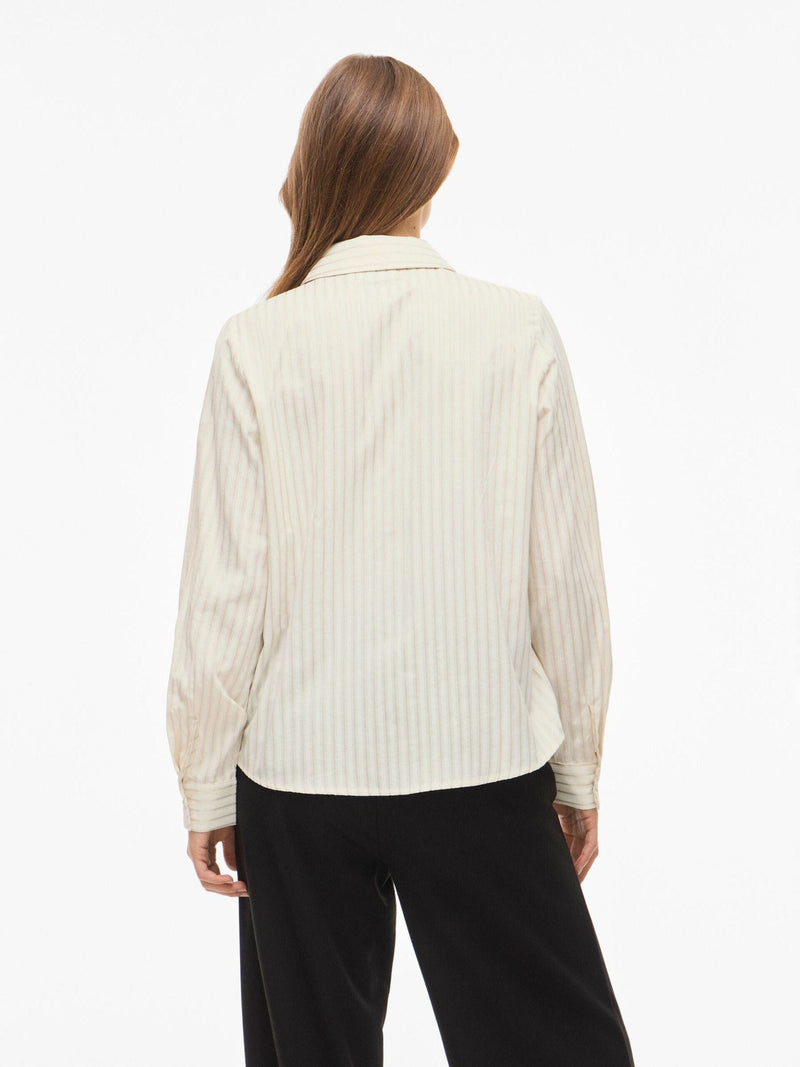 Vila Fija L/S Tie Shirt