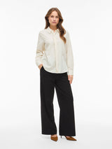 Vila Fija L/S Tie Shirt