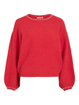 Vila Stella L/S Pearl Detail Pullover