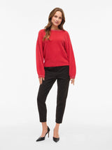 Vila Stella L/S Pearl Detail Pullover