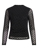 Vila Rikke L/S Funnel Neck Top - Black