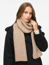 Vila Nara New Knit Scarf - Natural Melange