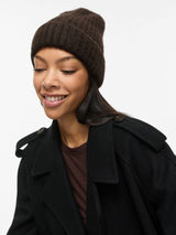Vila Nara New Knit Beanie - Coffee Beanie