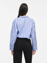 Vila Lora Striped L/S Shirt - Vista Blue