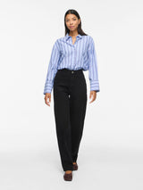 Vila Lora Striped L/S Shirt - Vista Blue