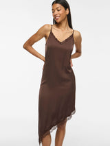 Vila vionara S/L Lace Dress - Coffee Bean