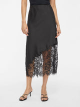 Vila Lara HW Midi Lace Skirt