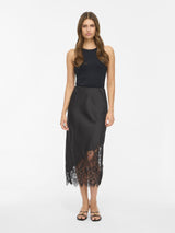 Vila Lara HW Midi Lace Skirt