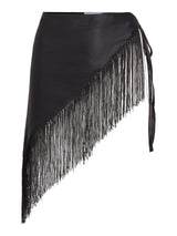 Vila Evaly Fringe Scarf  - Black