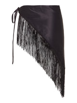 Vila Evaly Fringe Scarf  - Black