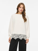 Vila Sif L/S Detail Shirt - White