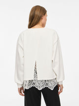 Vila Sif L/S Detail Shirt - White
