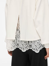 Vila Sif L/S Detail Shirt - White