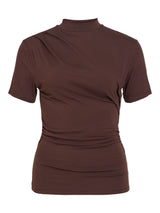 Vila Pinna Highneck Top - Coffee Bean